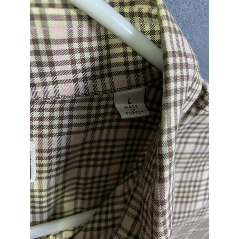 Peter Millar Men's Brown Pink Check Plaid L/S Button Down‎ Dress Shirt Large EUC - Picture 4 of 10